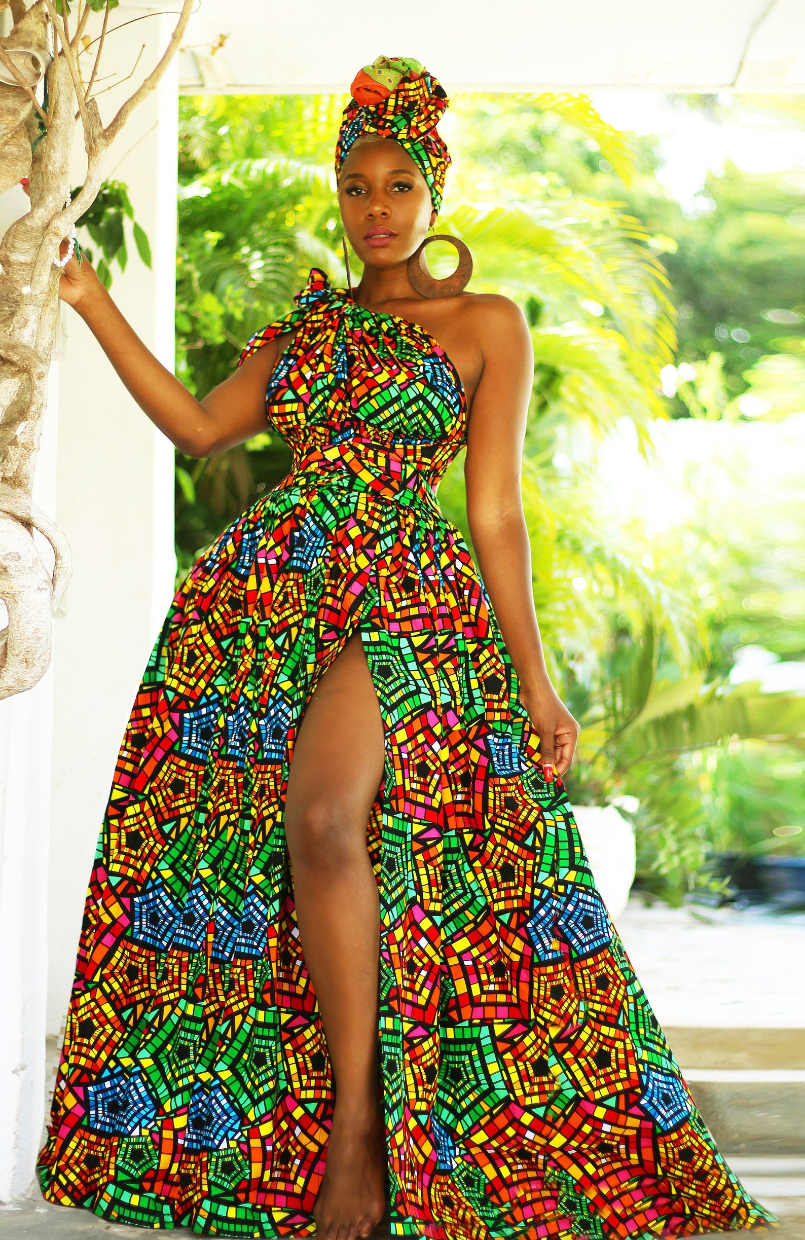 African Print Belle Rainbow Infinity Dress - Etsy