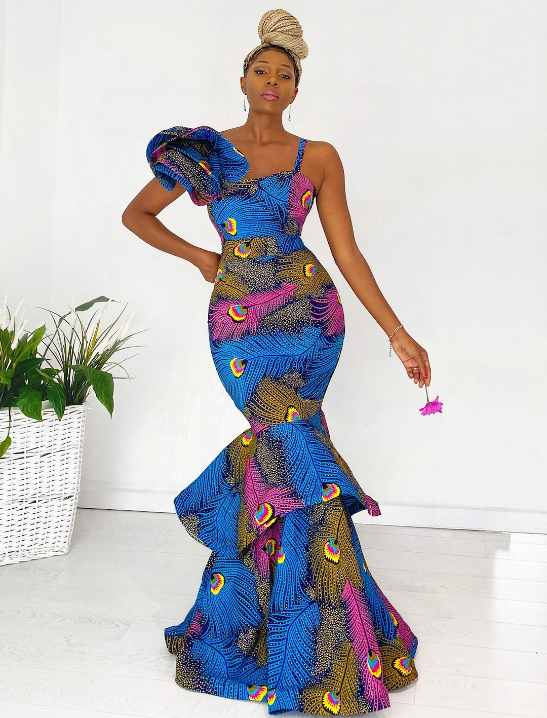 VIVICOLOR Womens African Ankara Dress Kente Print Dress Dashiki Maxi VIVICOLOR Womens African Ankara Dress Kente Print Dress Dashiki Maxi