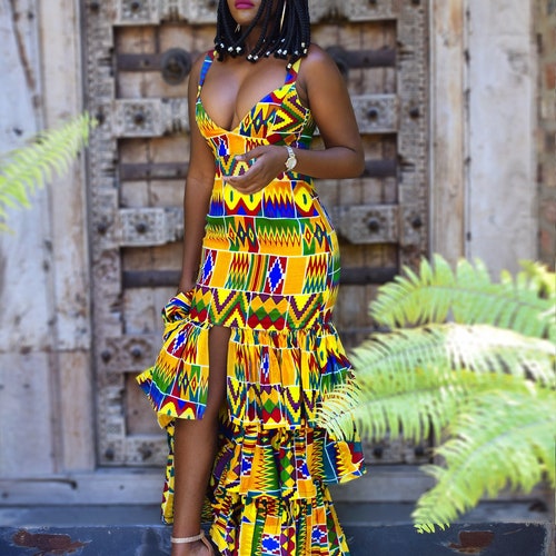 African Print Dress Jamila - Etsy