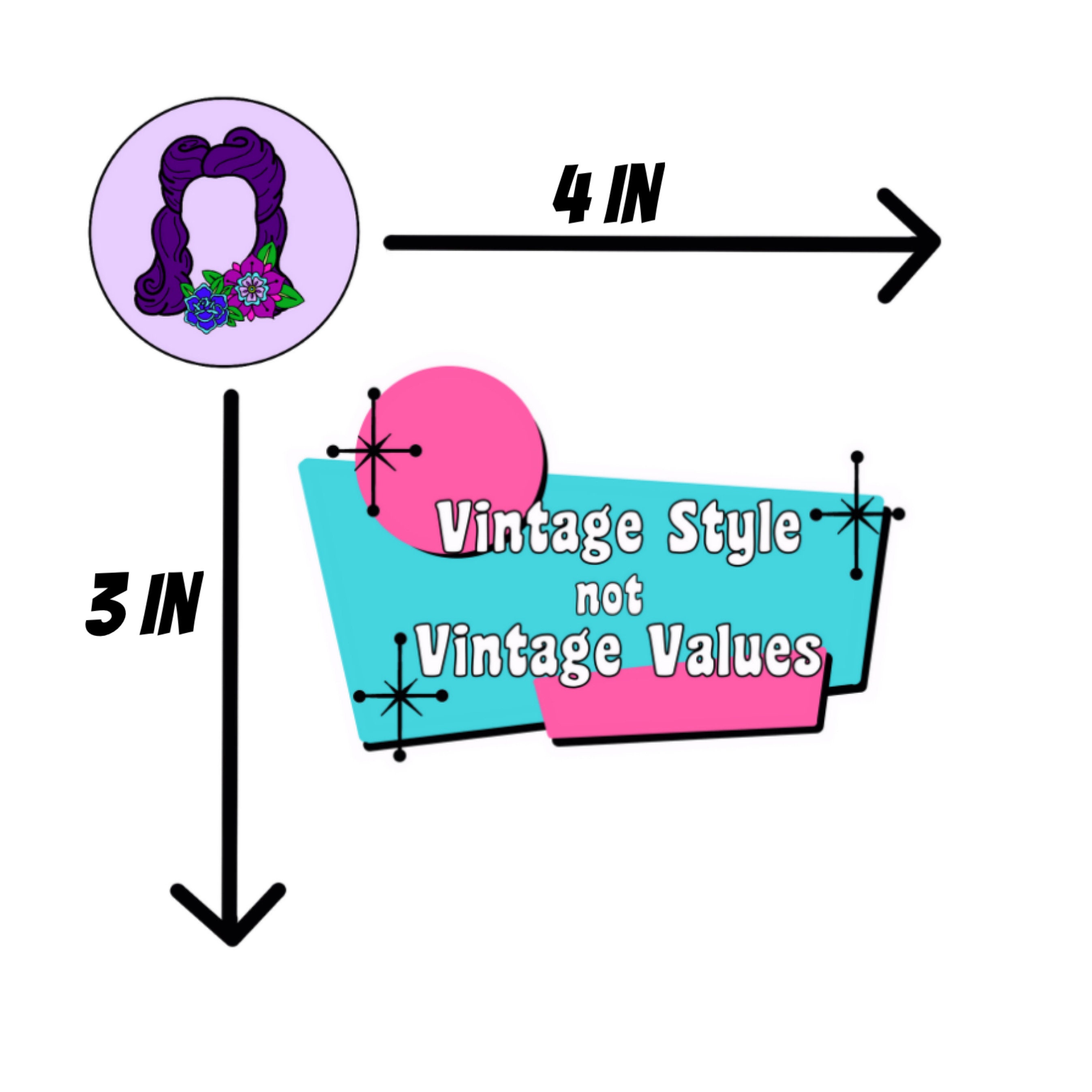 Vintage Style Not Vintage Values Sticker Etsy