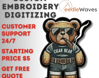 Custom Embroidery Digitizing, Logo Digitizing, Machine Embroidery Digitizing Service, Image Digitizing Embroidery, Custom Digitize Kid Gifts