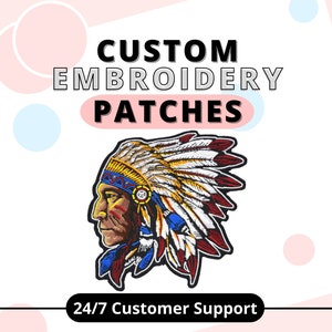 Custom Embroidery Patches, Free Shipping , Custom Iron on Patches, Custom  Embroidered Patch, Personalized Patch. Custom Patch 