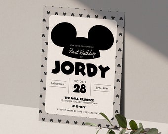 Mickey Mouse Hat • Birthday Invitation