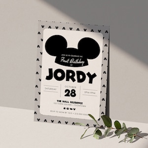 Mickey Mouse Hat • Birthday Invitation