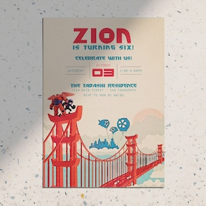 Big Hero 6 San Fransokyo Baymax • Printable Digital Birthday Party Invitation