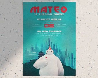 Big Hero 6 Baymax • Printable Digital Birthday Party Invitation
