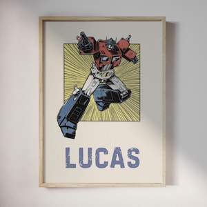 Optimus Prime Poster: Personalized Transformers Canva Template (18x24)