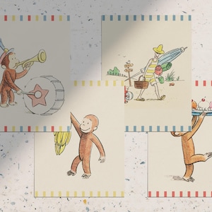 11 x 14 affiches vintage classiques Curious George • Téléchargement immédiat