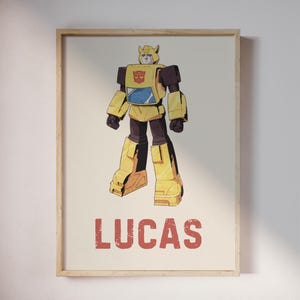 18x24 Modern Transformers Bumblebee Classic Vintage •  Personalized Canva Poster