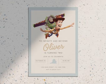 Invito di compleanno Toy Story: modello Pixar Canva (download digitale, 5 x 7 pollici)