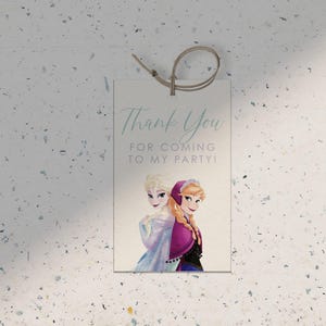 アナと雪の女王 誕生日おめでとう タグ: アナとエルサ 印刷可能 (デジタルダウンロード)