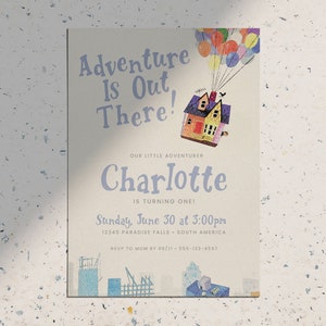 Disney Up Adventure Awaits Birthday Invitation • Digital & Printable Invitations