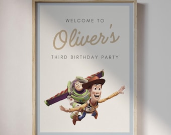 Toy Story Birthday Party Poster • Custom Welcome Sign (Digital Download)