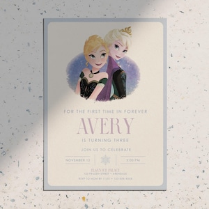 Frozen Birthday Invitation: Anna and Elsa, Printable Party Invite (Digital Download