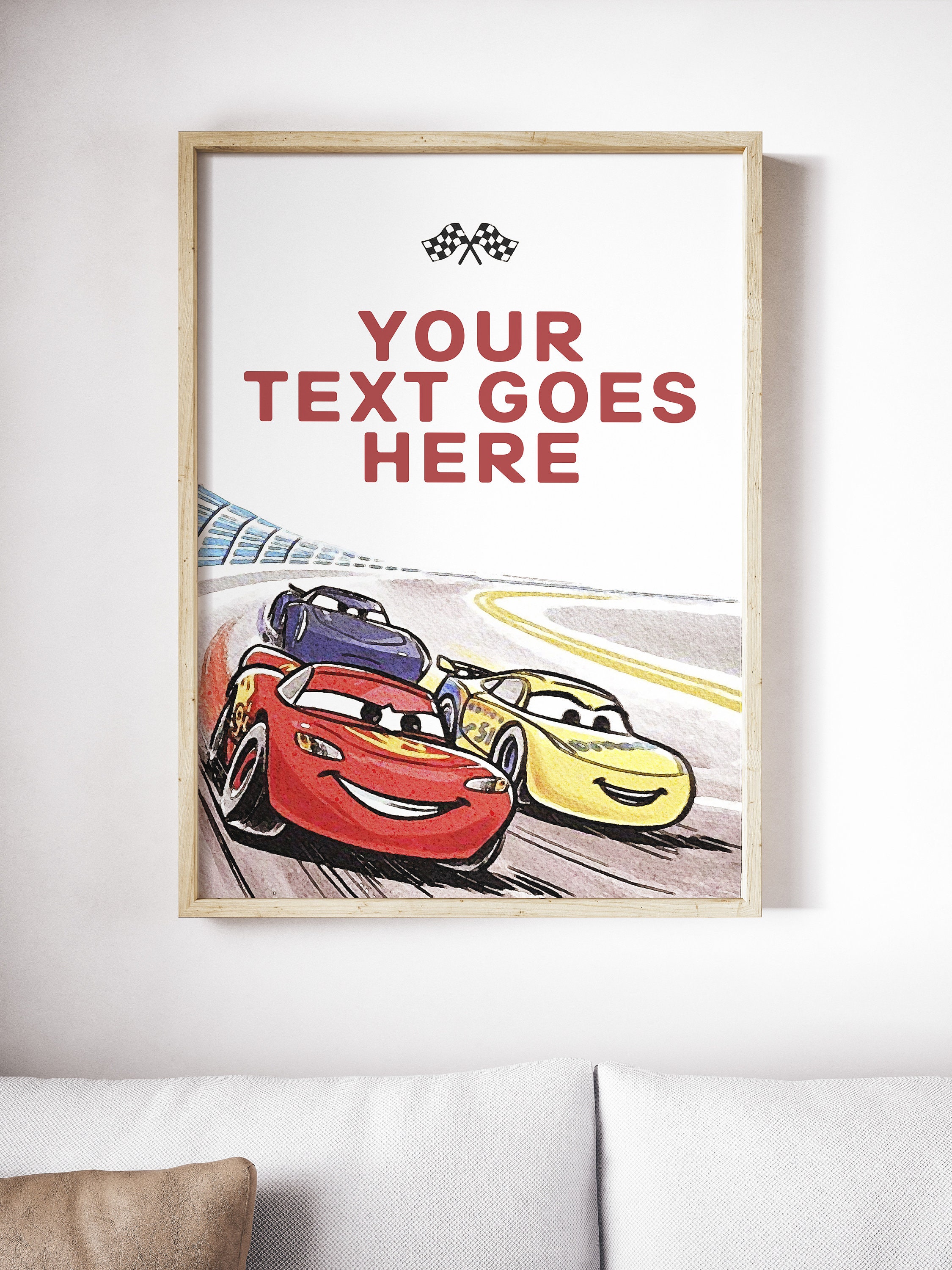 ジェームズ・マックイーン　アートポスター A2版 Cars Movie Lightning McQueen Art Wall Indoor Room Outdoor Poster