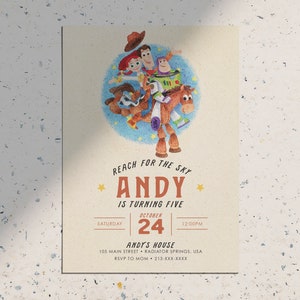 Disney Toy Story Woody Jessie Buzz Lightyear Horse Bullseye Birthday Party Invitation • Customizable Printable Digital Invite