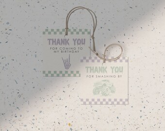 Monster Truck Thank You Tags: Grave Digger Birthday Party (Digital Download)