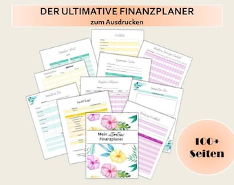 Financial planner to print, financial planner PDF, financial planner German, financial planner German digital