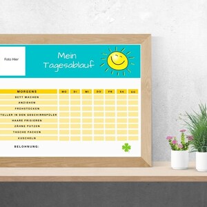 Daily routine for children, morning and evening routine, checklist