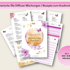 Recipes Essential Oils, Diffuser Blends, Folder for Printing A4 + A5 (180+ Recipes)