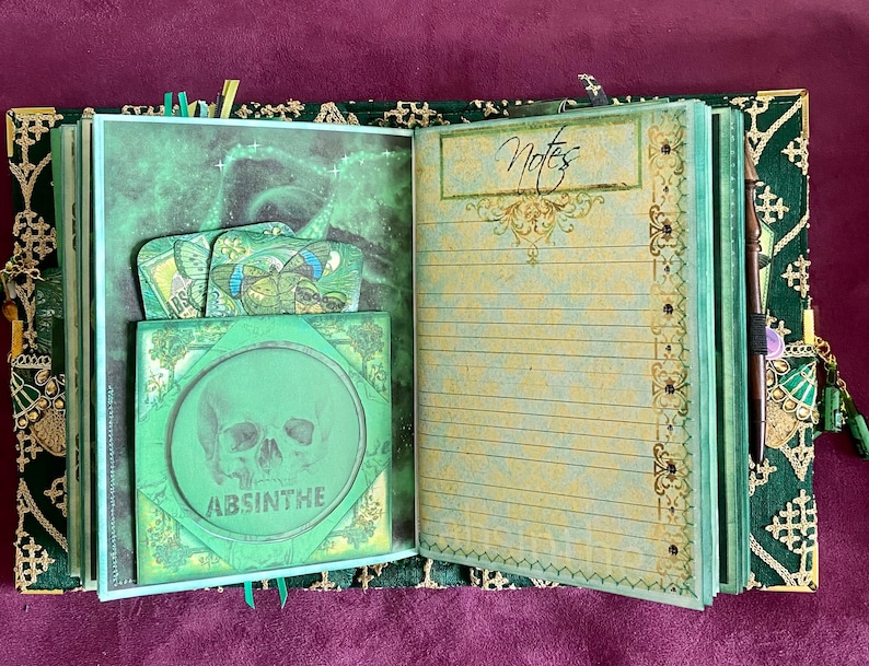 Absinthe The Green Fairy Keepsake Junk Journal zdjęcie 2