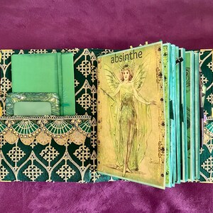 Absinthe The Green Fairy Keepsake Junk Journal zdjęcie 5