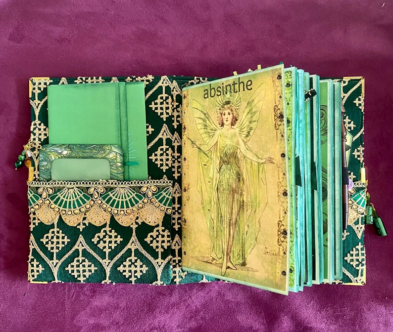 Absinthe The Green Fairy Keepsake Junk Journal zdjęcie 5