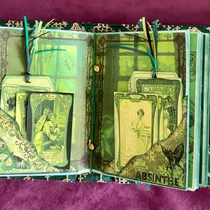 Absinthe The Green Fairy Keepsake Junk Journal zdjęcie 4
