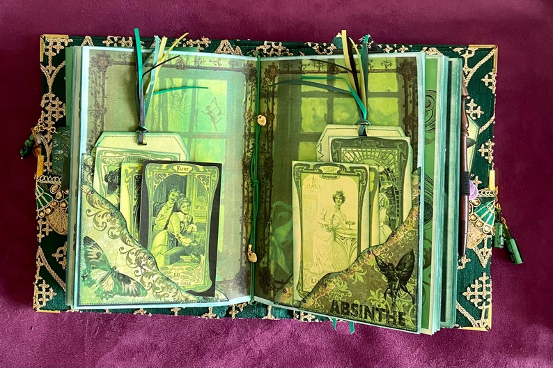 Absinthe The Green Fairy Keepsake Junk Journal zdjęcie 4