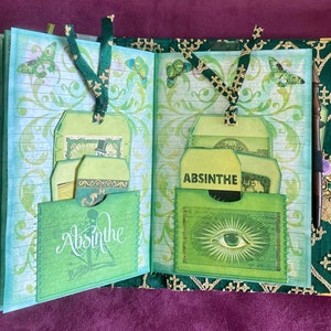 Absinthe The Green Fairy Keepsake Junk Journal zdjęcie 7