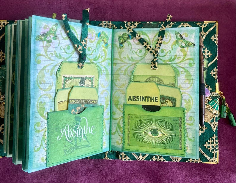 Absinthe The Green Fairy Keepsake Junk Journal zdjęcie 7