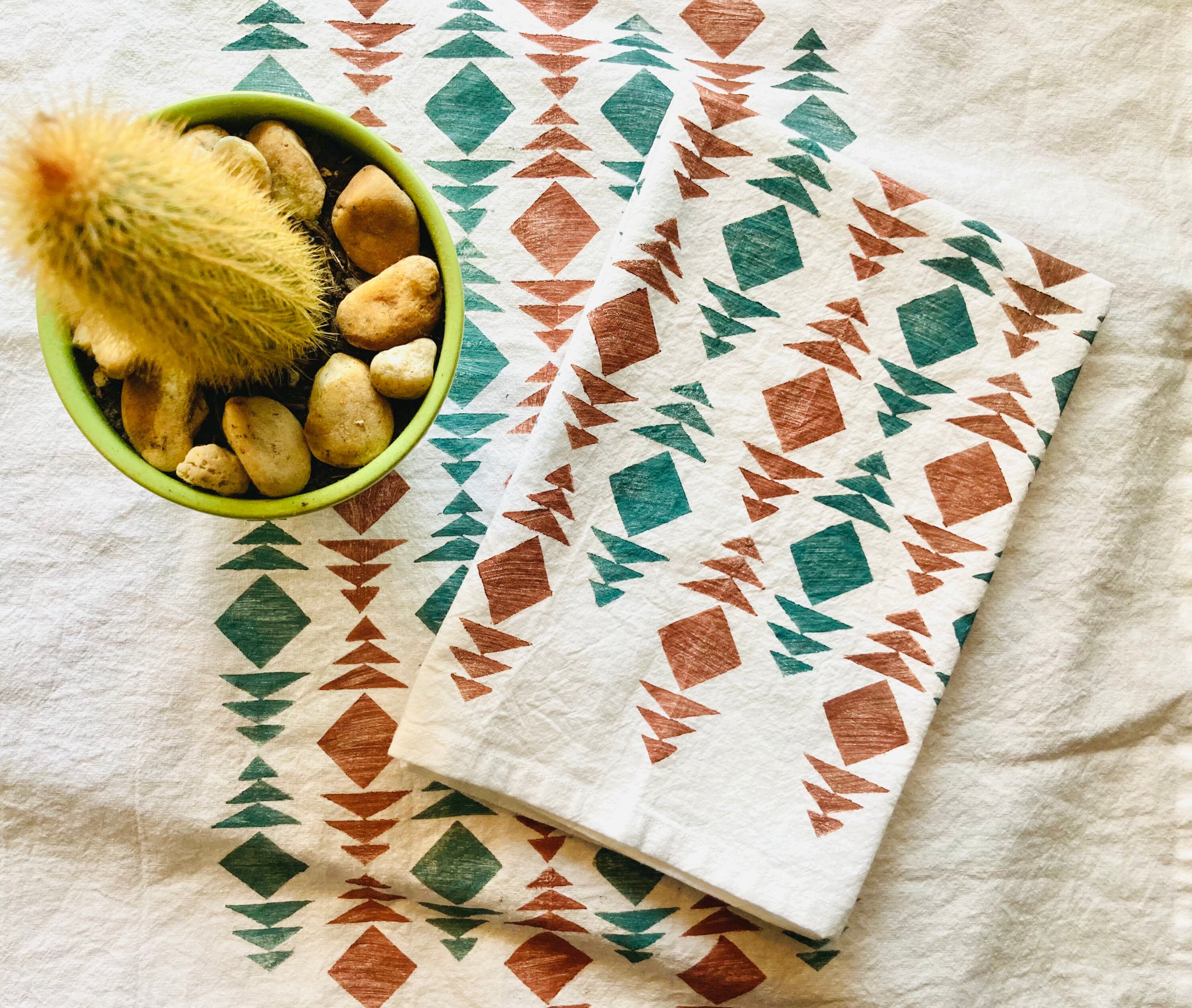 Aztec table linens/ boho cloth napkins/ reusable hand towels/ | Etsy