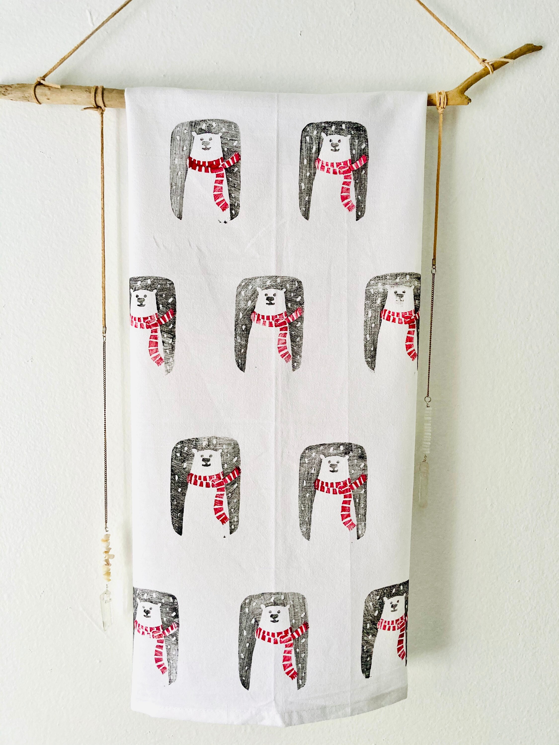 Toalla de cocina de oso polar / toalla de té de Navidad / | Etsy