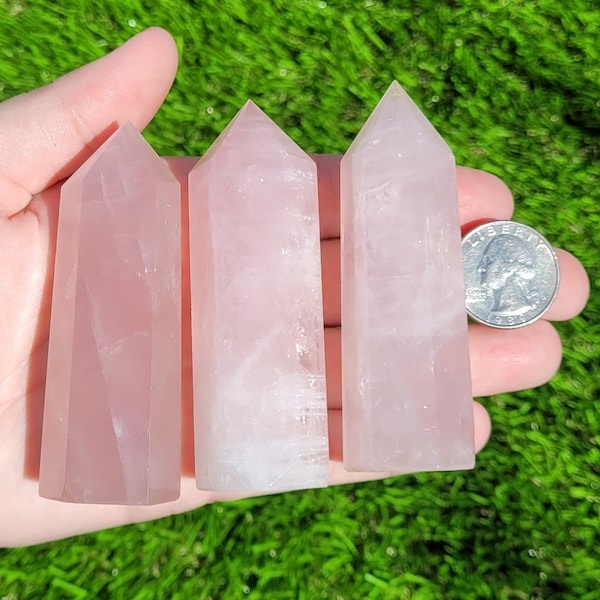 Rose Quartz Crystal Towers to Choose From, Banded Rose Quartz