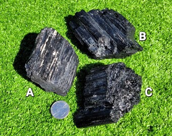 Large Black Tourmaline Raw Specimens to Choose From, with FREE SHIPPING