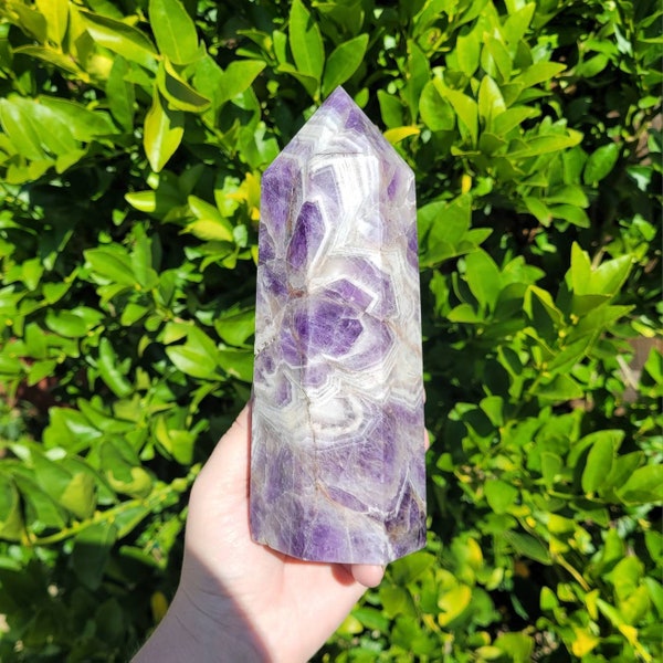 7.5" Large Dream Amethyst Tower, with FREE SHIPPING, 1343g, 3LB