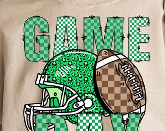 Football Checkered Png, Leopard Football Png, Football Helmet Game Day Png, Preppy Football Game Day Png, Football Sublimation Png, Game Day