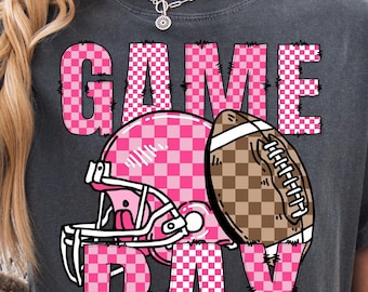 Football Checkered Png, Football Tee Png, Football Helmet Game Day Png, Preppy Football Game Day Png, Football Sublimation Png, Game Day Png