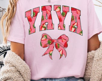 Oma Yaya Nana Mimi Digitaler Download, Yaya Erdbeere Png, Oma Sublimation, Varsity Yaya Png, Oma Erdbeere Digitaler Download Png