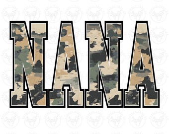 Nana Camo Digital Download, Grandma Camo Print Png, Grandma Sublimation, Varsity Nana Png, Camo Nana Shirt Design, Duck Camo Nana Png, Camo
