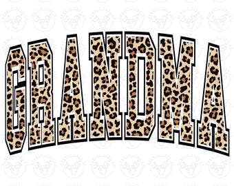 Oma Leopard Digitaler Download, Oma Leopard Png, Oma Sublimation, Varsity Oma Png, Oma Leopard Design Digitaler Download Png