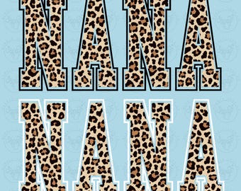 Descarga digital de Nana Leopard, Abuela Leopardo Png, Sublimación de Abuela, Nana Universitaria Png, Diseño de Nana Leopardo Descarga digital, Nana Png