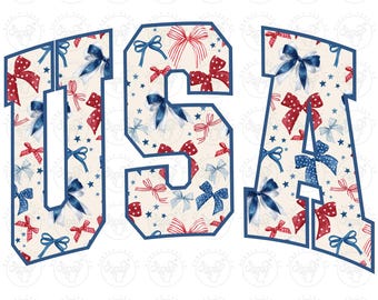 USA Coquette Png, July 4th Png, Patriotic Png, Coquette USA Png, Retro America Png, Girly Png, Red Blue White USA 1776 Png, America Bows Png