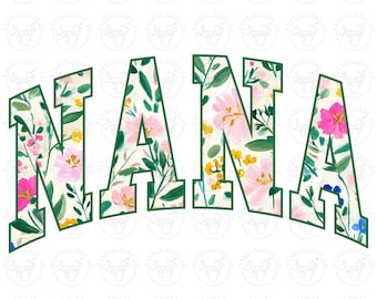 Oma Blumen digitaler Download, Nana Blumen Png, Oma Sublimation, Varsity Nana Png, Oma Boho Blumen Design Digital, Nana Blumen Png