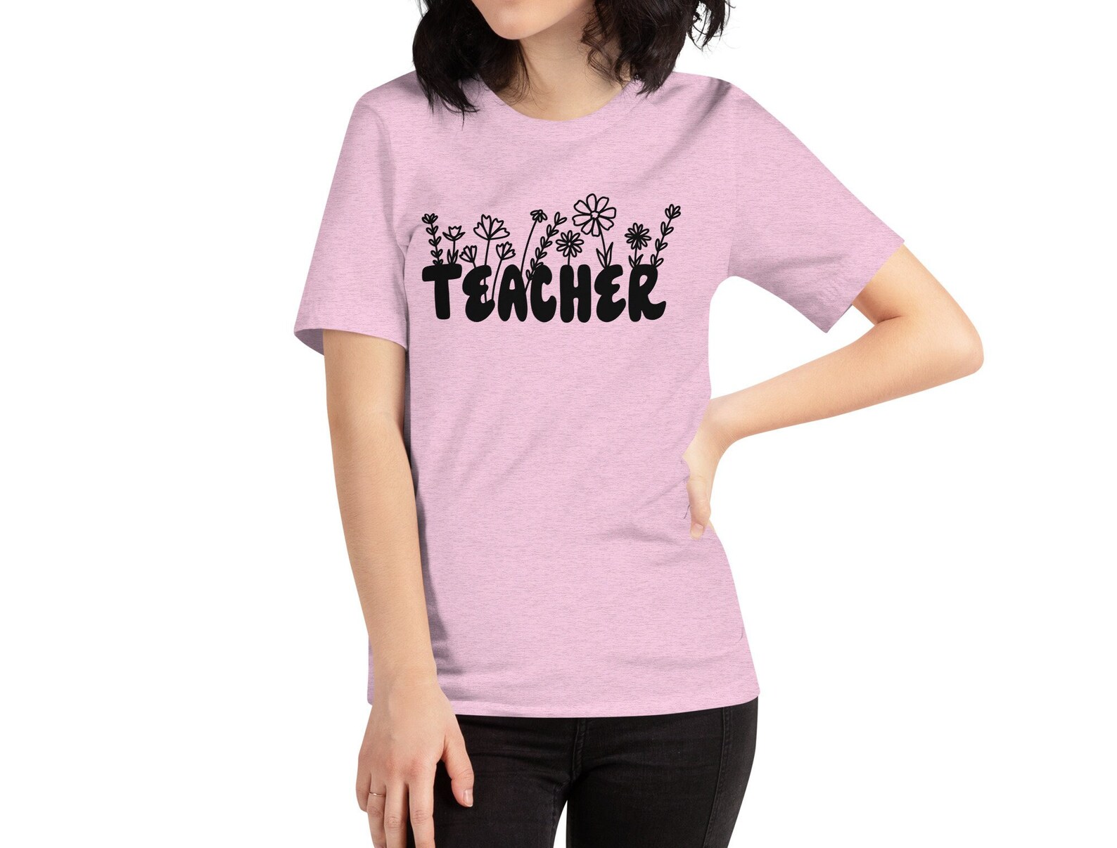 Teacher Flower Shirt Teacher Apparel Shirt for Teacher Etsy