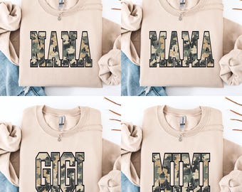 Nana Camo Bundle Digital Download, Camo Nana Gigi Mimi Mama Sublimation Png, Camo Gigi Png, Mama Camo Png, Duck Camo Png, Camo Shirt Design