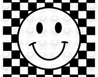 Checkered Smile Png, Png Smile Shirt, Happy Face Png, Smile Shirt Png, Trendy Smile Png, Checkered Shirt Png, Happy Face Tee Png, Smile Png
