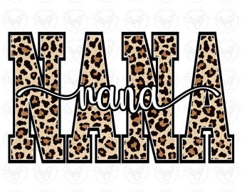 Descarga digital de Nana Leopard, Abuela Leopardo Png, Sublimación de Abuela, Nana Universitaria Png, Diseño de Nana Leopardo Descarga digital, Nana Png