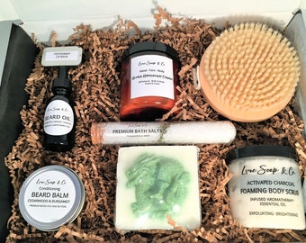 Men's Beard Premium Gift Box, Specialty Gift For Him, Father's Day, Birthday Gifts For Men, Men Skin Care, All Natural Mens Products