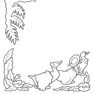 Clássico para impressão de Beatrix Potter! Este é Mittens, Moppet, Tom & The Puddle-Ducks para colorir. Perfeito para quem estuda em casa!